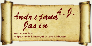 Andrijana Jašin vizit kartica